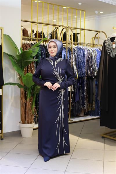 3462 CODE SAVAROSKİ TAŞLI İZABEL ELBİSE