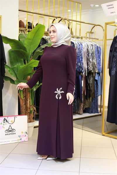 3503 CODE CRYSTAL STONE STAR EMBROIDERED DRESS