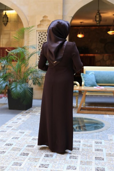 3503 KOD KRİSTAL TAŞ YILDIZ İŞLEMELİ ELBİSE