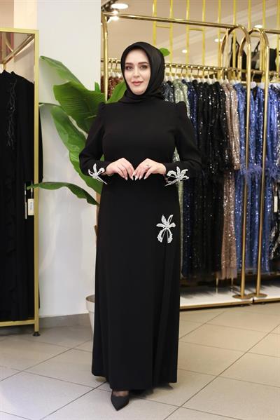 3503 فستان مطرز بنجمة كريستال كود كريستال ستون مطرز بنجمة