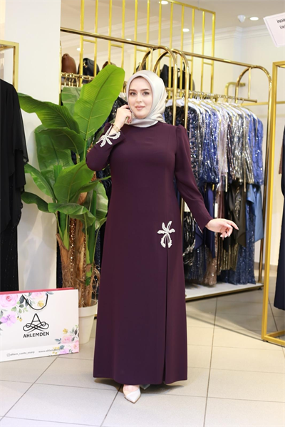 3503 CODE CRYSTAL STONE STAR EMBROIDERED DRESS