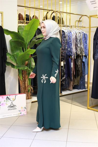 3503 فستان مطرز بنجمة كريستال كود كريستال ستون مطرز بنجمة