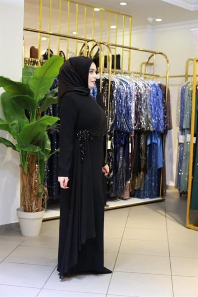 3512 كود أوليفيان فستان أوليفيان مع كاب شيفون