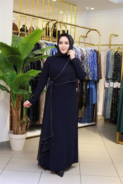 3512 كود أوليفيان فستان أوليفيان مع كاب شيفون