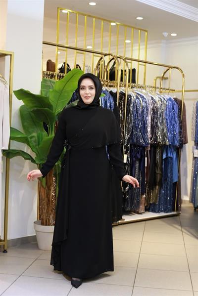 3512 كود أوليفيان فستان أوليفيان مع كاب شيفون