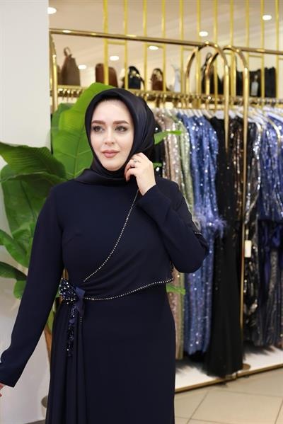 3512 كود أوليفيان فستان أوليفيان مع كاب شيفون