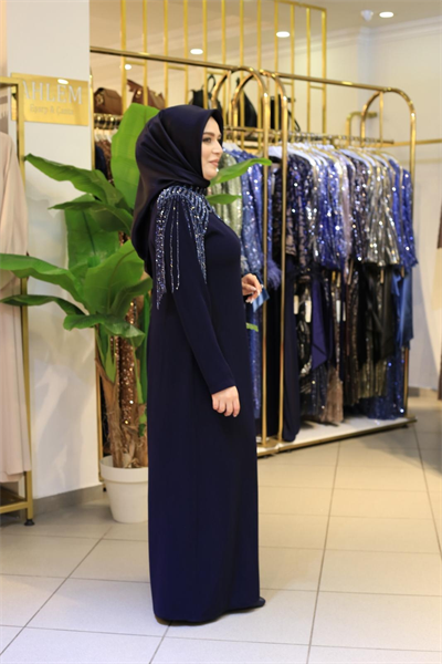 3514 فستان كريب من مجموعة كود كلستر