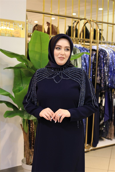 3514 فستان كريب من مجموعة كود كلستر