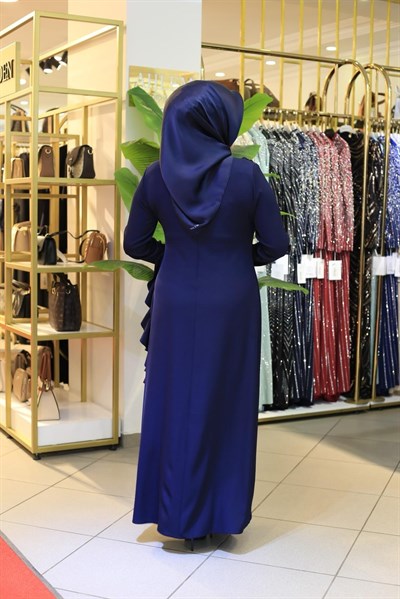 3521 KOD KABARTMA GÜLLÜ ELBİSE