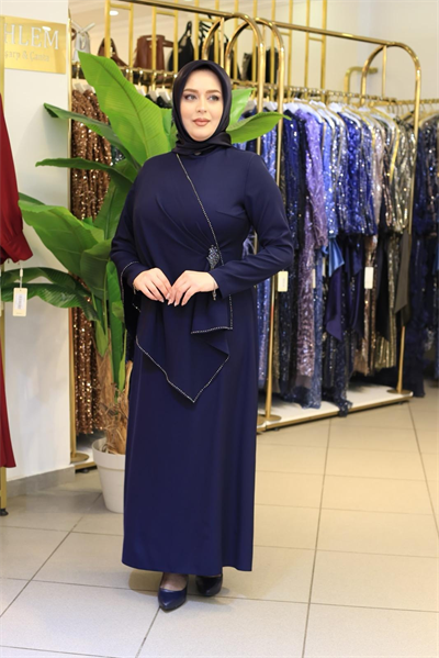 3554 CODE CHIFFON KLEID MIT KAPUZE