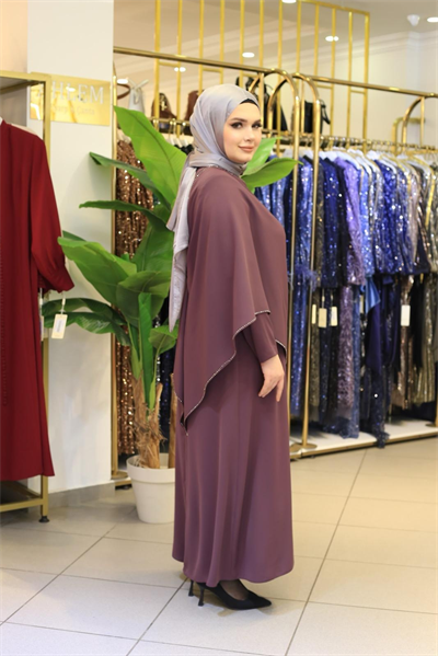 3554 ROBE À CAPE EN CHIFFON CODE