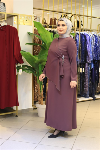 3554 ROBE À CAPE EN CHIFFON CODE