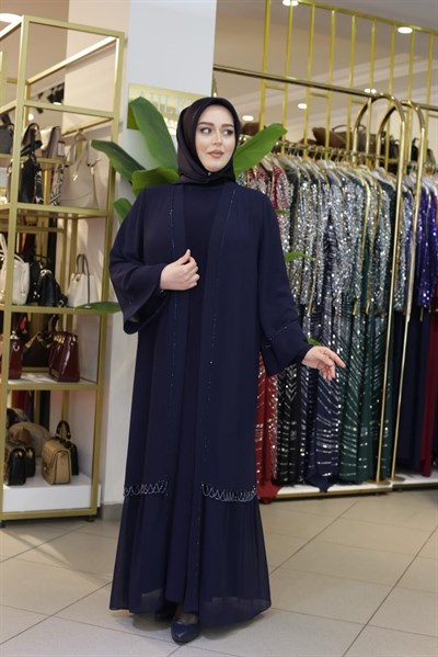 3569 KOD ŞİFON ABAYA TAKIM