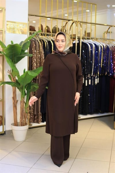 3570 KOD DÜĞME DETAYLI PANTOLONLU TAKIM