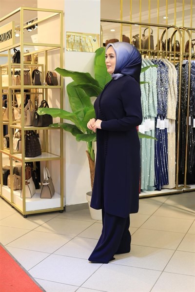 3570 KOD DÜĞME DETAYLI PANTOLONLU TAKIM