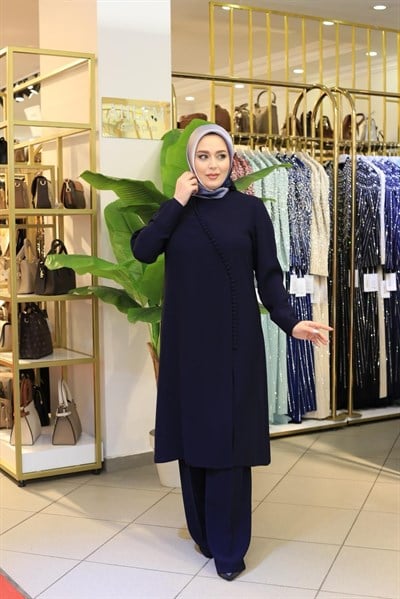 3570 KOD DÜĞME DETAYLI PANTOLONLU TAKIM