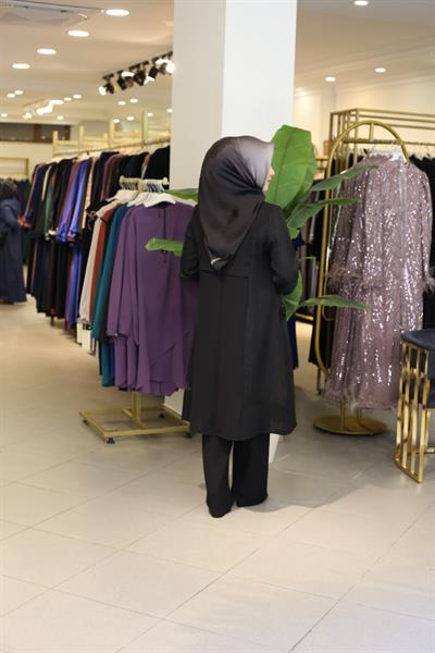 368 CODE ORGANZA DREIFACH ABENDKLEID SET