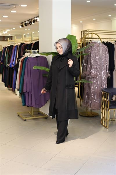 368 CODE ORGANZA DREIFACH ABENDKLEID SET