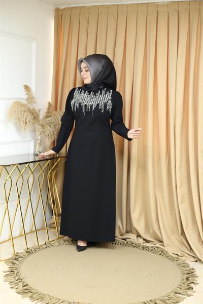 3755 KOD ELBİSE SİYAH