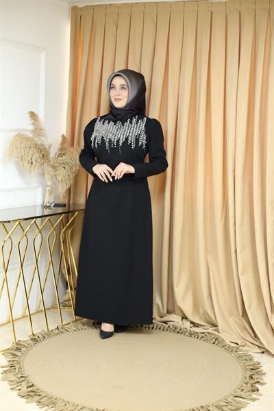 3755 KOD ELBİSE SİYAH