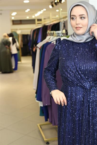 389 CODE SEQUIN EVENING DRESS