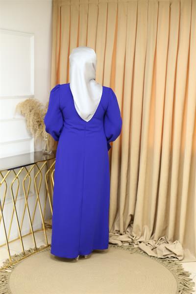 392 KOD TAŞ DETAYLI ABİYE ELBİSE