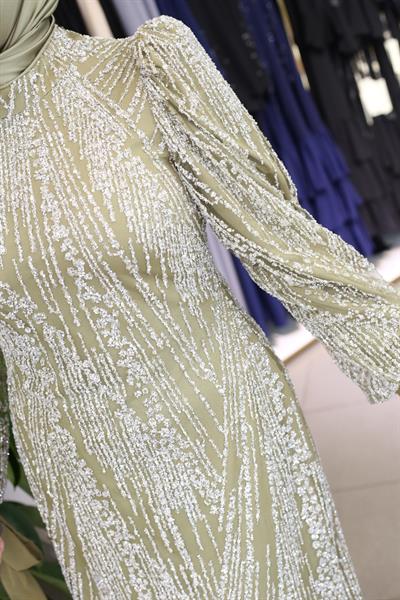 399 CODE STONE DETAILED DRESS EVENING DRESS