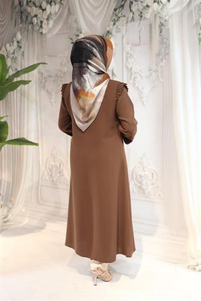 400 KOD OMUZ FIRFIRLI TUNİK KAHVE