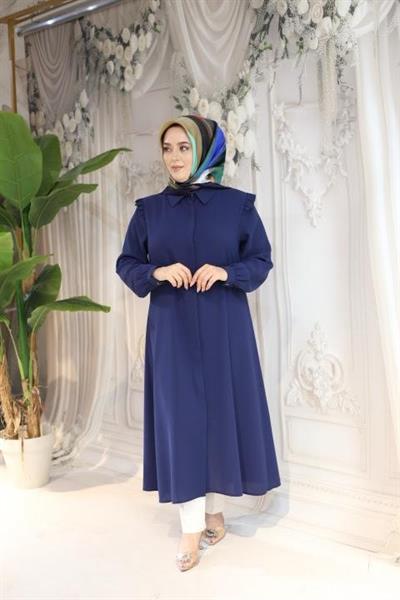 400 KOD OMUZ FIRFIRLI TUNİK SAKS