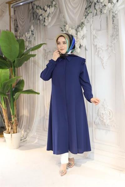 400 KOD OMUZ FIRFIRLI TUNİK SAKS