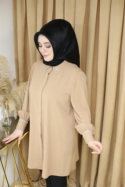 4050 سترة بياقة مرصعة بالجواهر