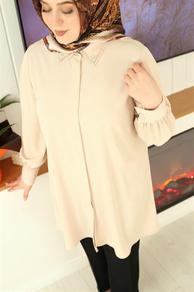 4050 سترة بياقة مرصعة بالجواهر