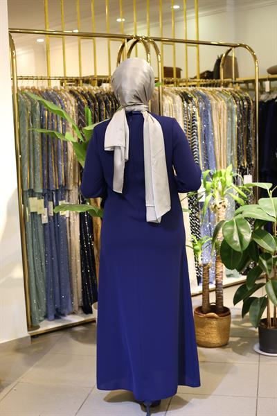 421 CODE SATIN DETAILED DRESS