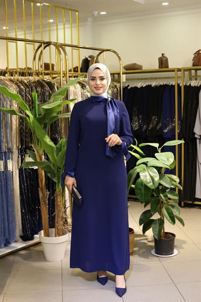 421 CODE SATIN DETAILED DRESS