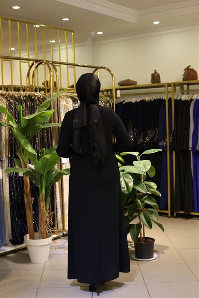 421 CODE SATIN DETAILED DRESS