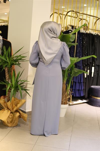 433 CODE STONE EMBROIDERED EVENING DRESS