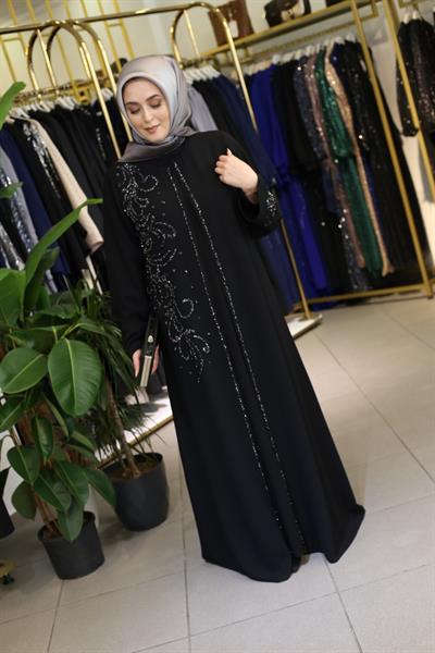 438 KOD NAKIŞ DESEN ABAYA TAKIM