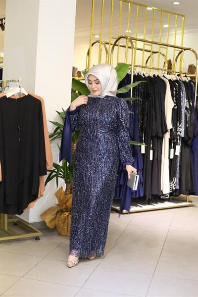 439 KOD ELBİSE LACİVERT