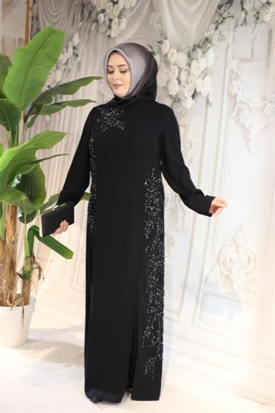 441 CODE GİZLİ PİLELİ ELBİSE