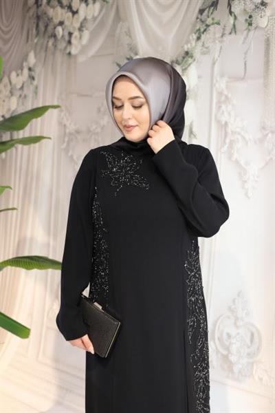 441 CODE GİZLİ PİLELİ ELBİSE