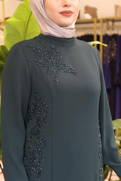 441 КОД GİZLİ PİLELİ ELBİSE