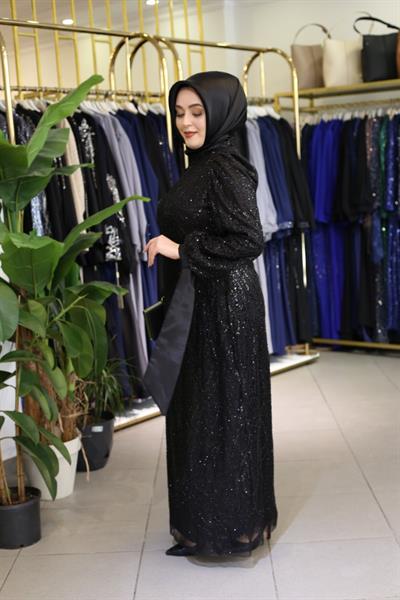 444 CODE OWN STONE PATTERNED EVENING DRESS