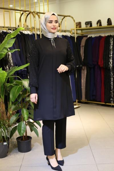 4506 CODE TUNIC WITH SPRINKLED STONES