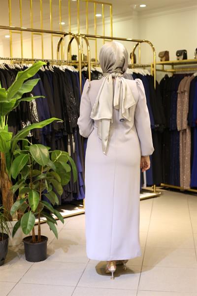 456 CODE LEAF PATTERN EVENING DRESS