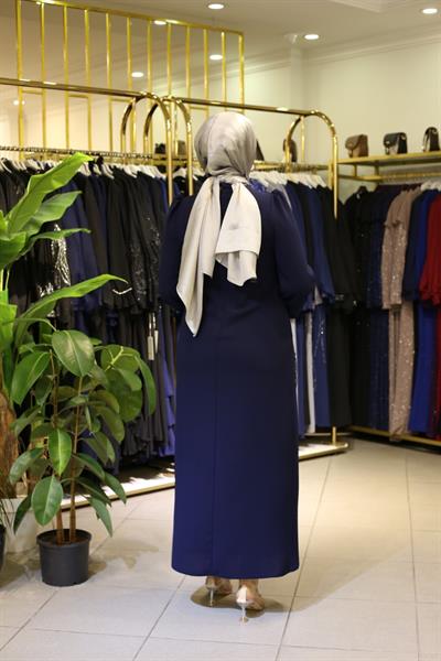 456 CODE LEAF PATTERN EVENING DRESS