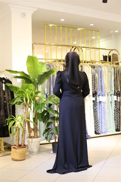 459 CODE STONE DETAILED EVENING DRESS