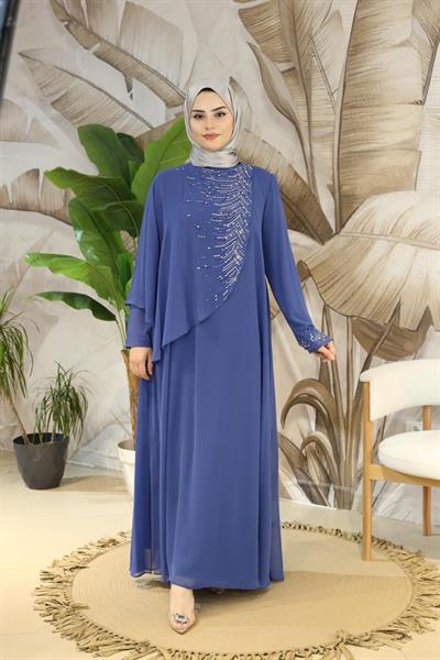 فستان منسدل بكاب كود 4800