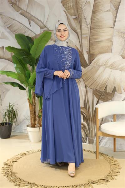 فستان منسدل بكاب كود 4800