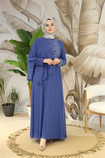 فستان منسدل بكاب كود 4800