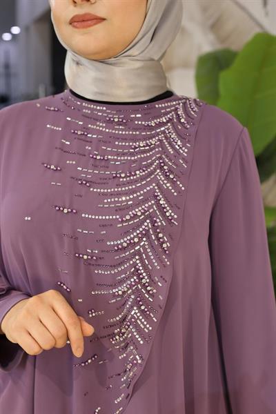 فستان منسدل بكاب كود 4800